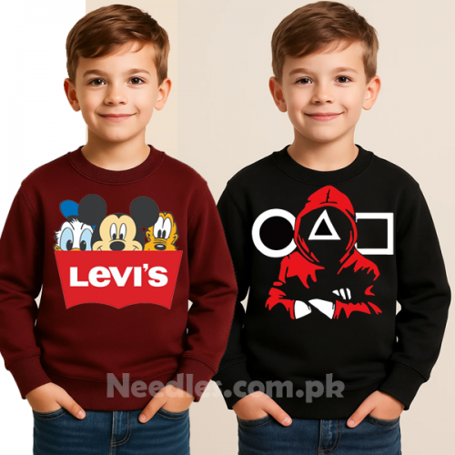 Bundle of Black & Maroon Sweatshirt For Kids